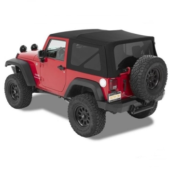 Jeep Wrangler JK 2-türer Verdeck Ersatz Verdeckhülle mit getönten Scheiben für Original Verdeck Black Twill Bestop 10-18